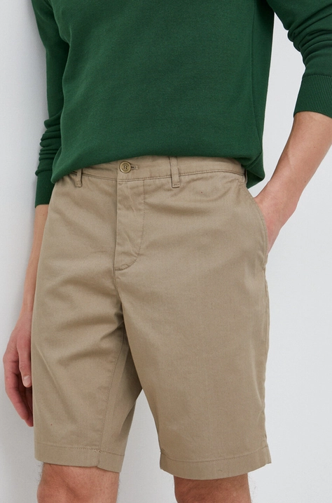 Lacoste pantaloni scurți bărbați, culoarea maro FH2647-02S