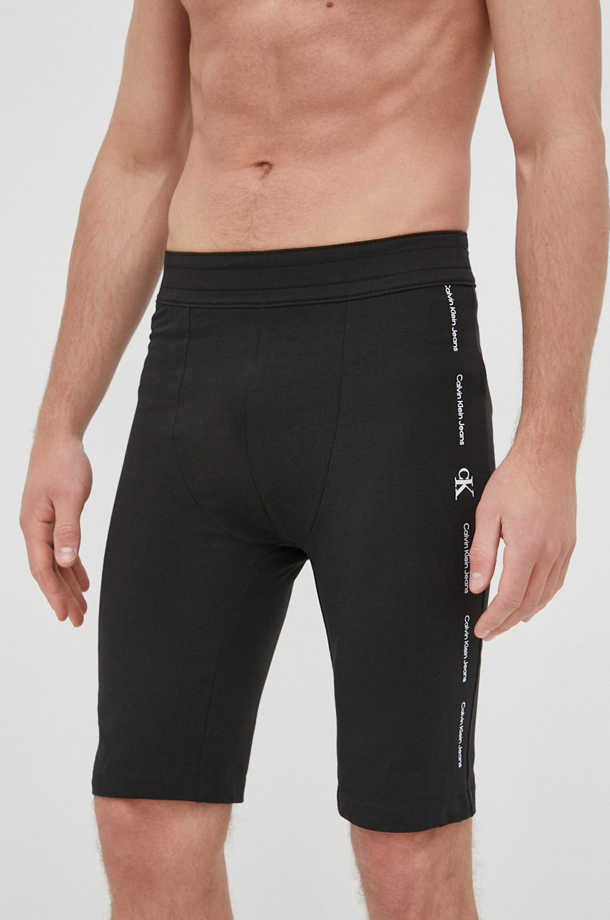 Šortky Calvin Klein Jeans pánske, čierna farba,