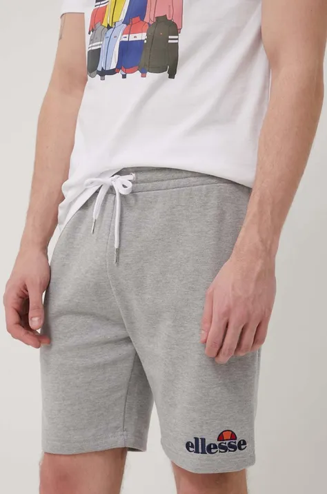 Kratke hlače Ellesse za muškarce, boja: siva, SHF09162-BLACK