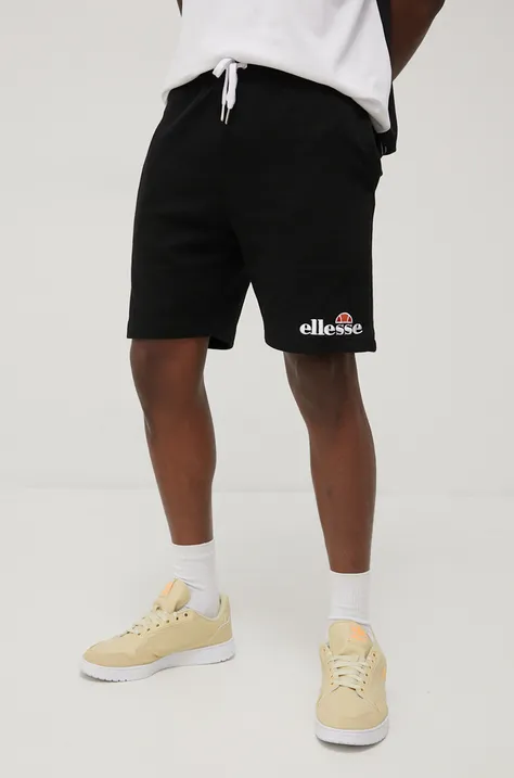 Kratke hlače Ellesse za muškarce, boja: crna, SHF09162-BLACK
