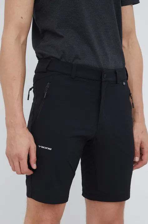Kratke outdoor hlače Viking Expander za muškarce, boja: crna