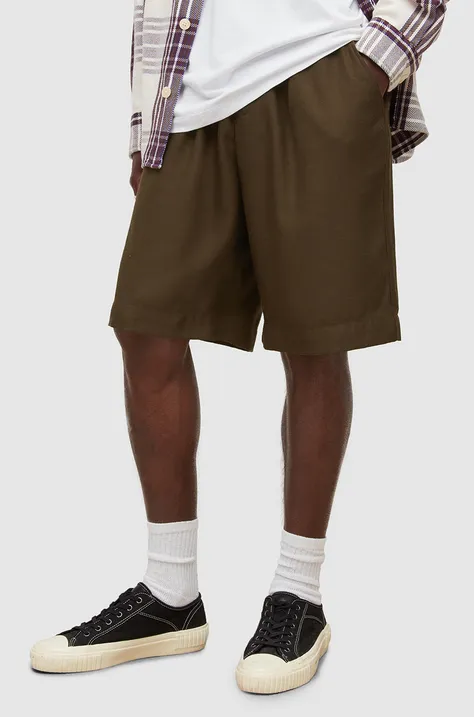 Kratke hlače AllSaints za muškarce, boja: smeđa