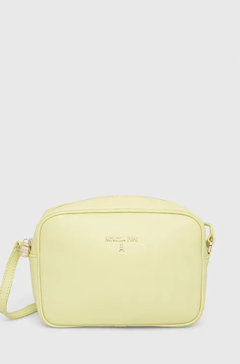δερμάτινη τσάντα Patrizia Pepe χρώμα: κίτρινο
