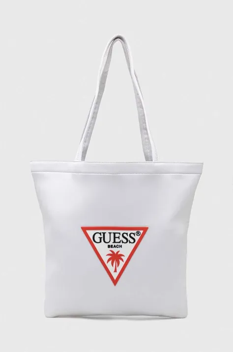 Τσάντα Guess χρώμα: άσπρο