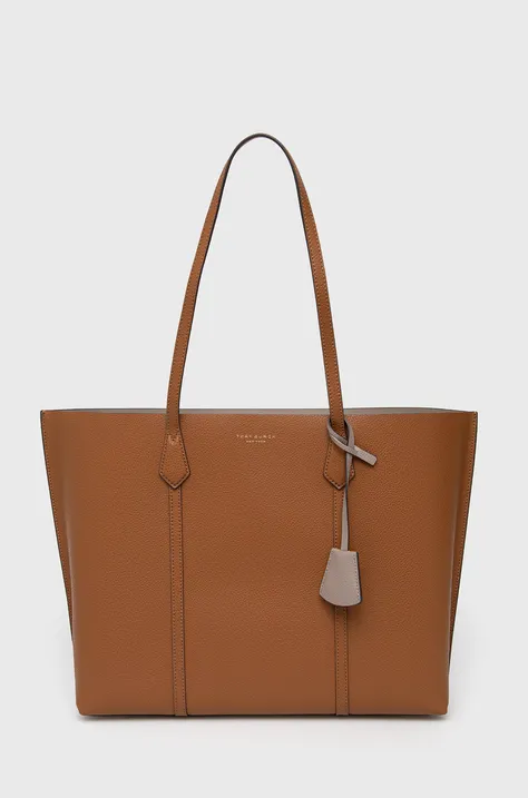 Кожаная сумочка Tory Burch цвет коричневый