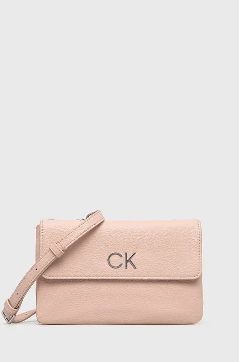 Τσάντα Calvin Klein χρώμα: ροζ