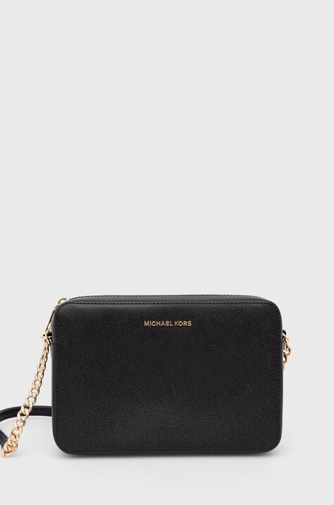 MICHAEL Michael Kors poseta de piele culoarea negru