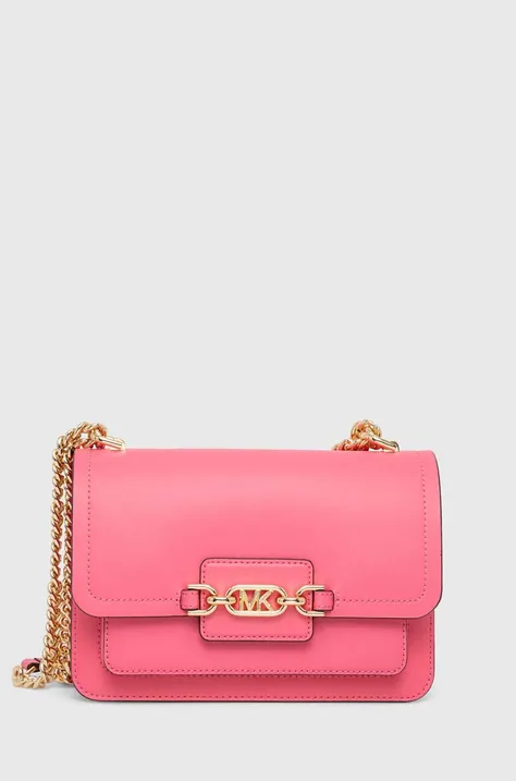 Шкіряна сумочка MICHAEL Michael Kors колір рожевий