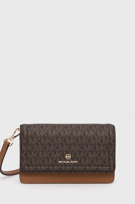Kožna torba MICHAEL Michael Kors boja: smeđa