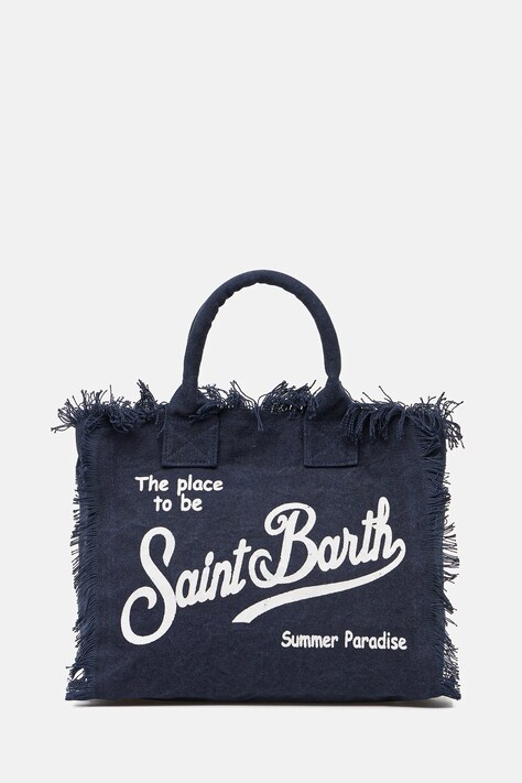 MC2 Saint Barth geantă de plajă culoarea bleumarin, VANI001
