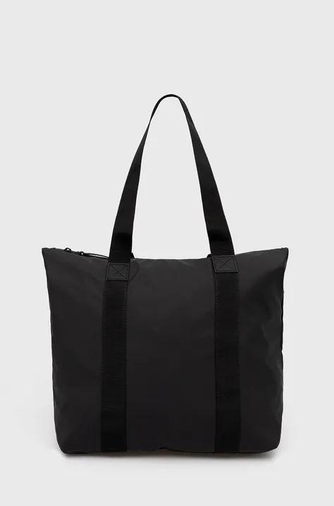 Τσάντα Rains 12250 Tote Bag Rush χρώμα: μαύρο