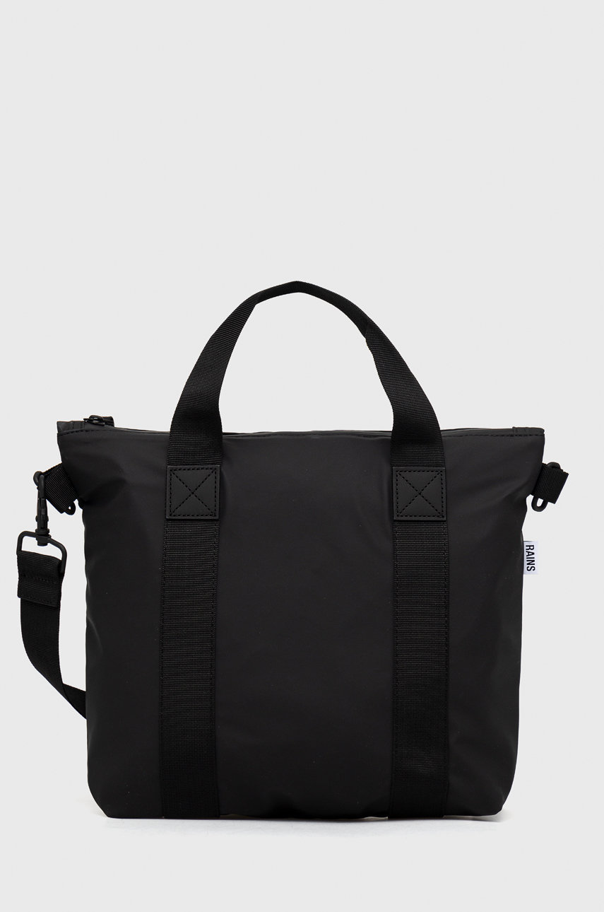 Taška Rains Tote Bag Mini 13920.01-Black, čierna farba