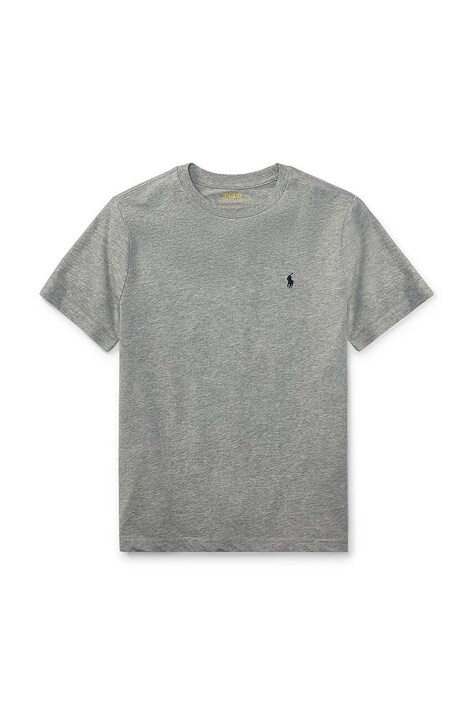 Polo Ralph Lauren tricou de bumbac pentru copii culoarea gri, melanj