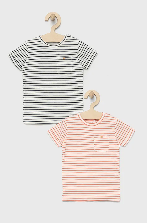 Detské tričko Name it (2-pak) tmavomodrá farba, vzorované