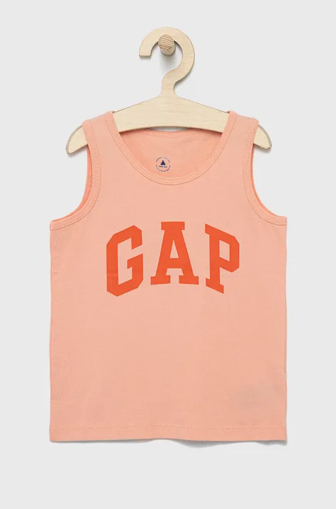 Dječja pamučna majica kratkih rukava GAP boja: ružičasta, s tiskom
