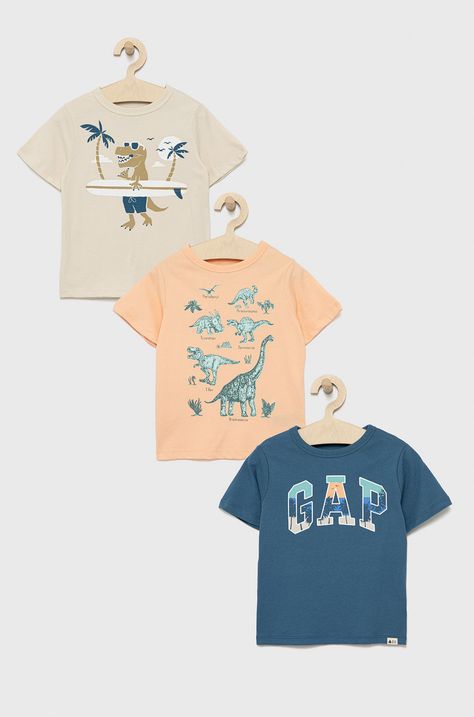 Детска памучна тениска GAP (3-pack)
