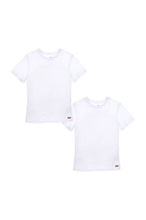 Παιδικό μπλουζάκι Levi's χρώμα: άσπρο