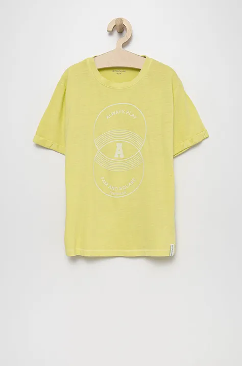 Παιδικό βαμβακερό μπλουζάκι Tom Tailor χρώμα: πράσινο