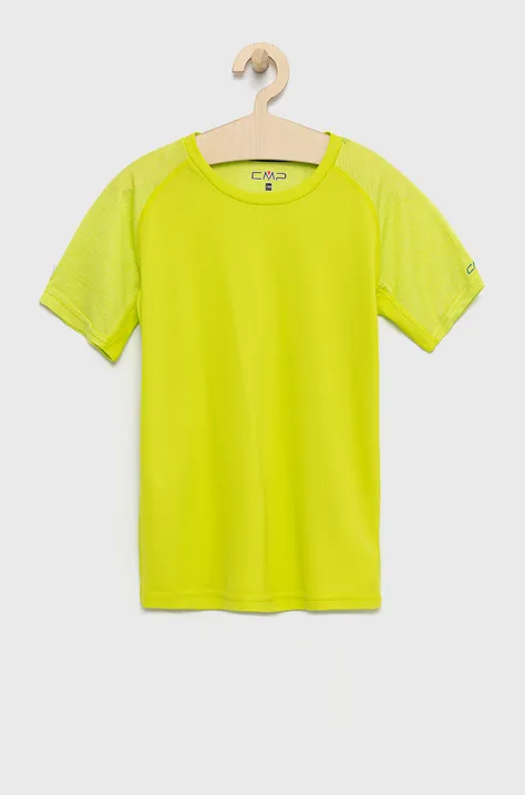 CMP t-shirt dziecięcy kolor zielony gładki