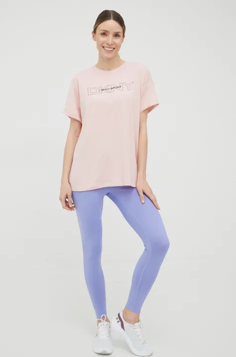 Dkny t-shirt bawełniany DP1T8483 kolor różowy