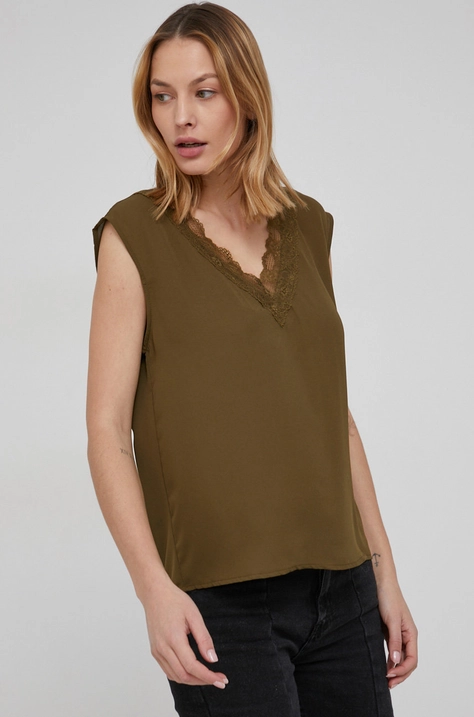 Bluza Vero Moda zelena barva