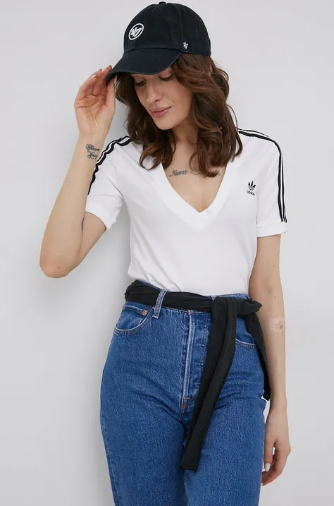 Majica kratkih rukava adidas Originals Adicolor za žene, boja: bijela, HC2036-WHITE