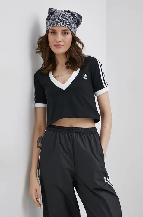 Μπλουζάκι adidas Originals Adicolor γυναικείo, χρώμα: μαύρο