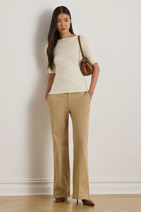 Футболка Lauren Ralph Lauren — SS22-TSD109, бежевий — фото 3