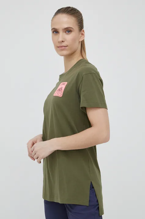 Majica kratkih rukava adidas TERREX Patch Mountain za žene, boja: zelena