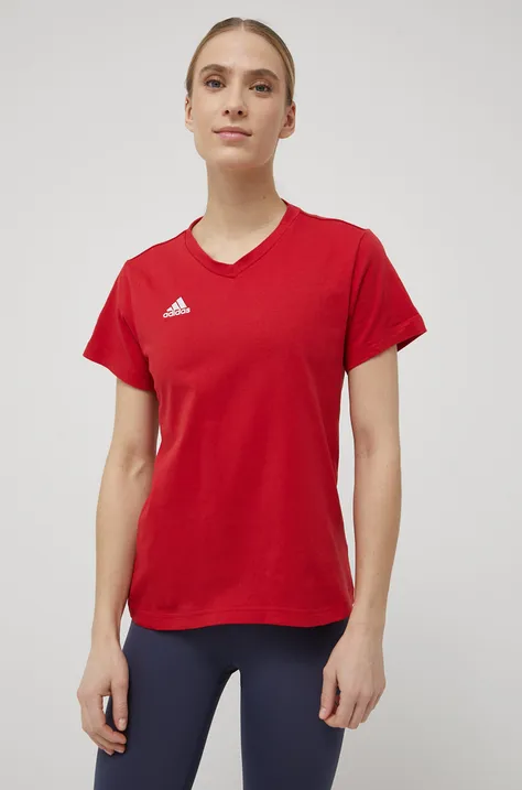 Μπλουζάκι adidas Performance Entrada 22 γυναικείο, χρώμα: κόκκινο