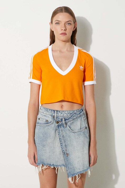 Μπλουζάκι adidas Originals Adicolor χρώμα: πορτοκαλί