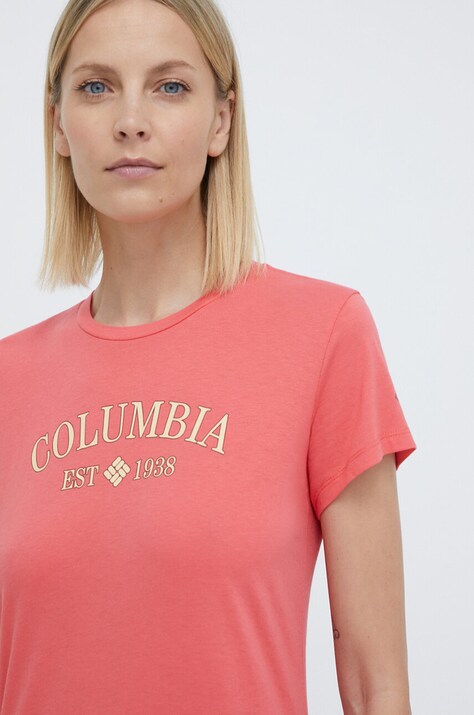 Columbia tricou Trek femei, culoarea roșu 1992134