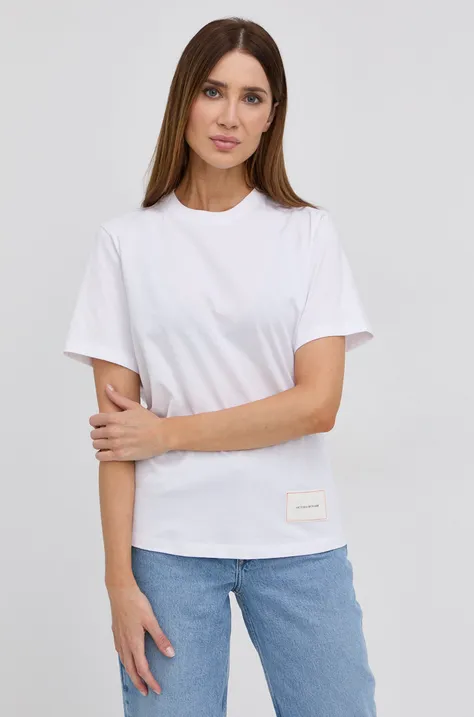 Bombažen t-shirt Victoria Beckham