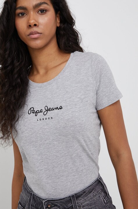 Футболка Pepe Jeans New Virginia Ss N — SS22-TSD1KY, сірий — фото 4
