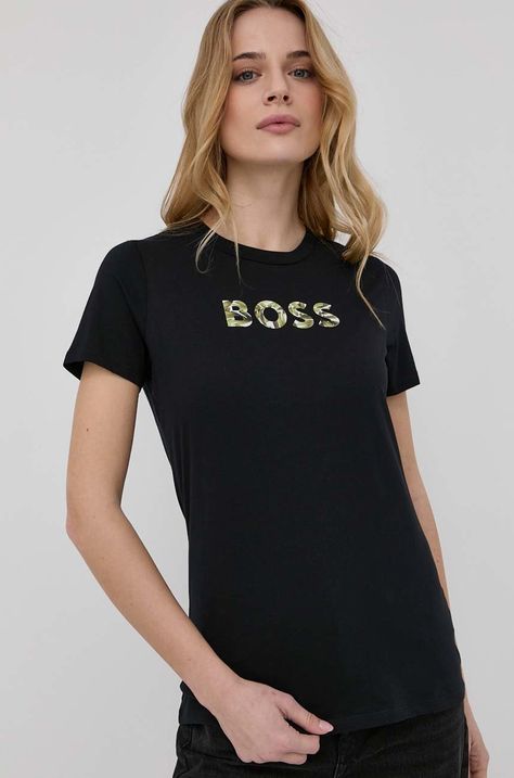 Βαμβακερό μπλουζάκι Boss