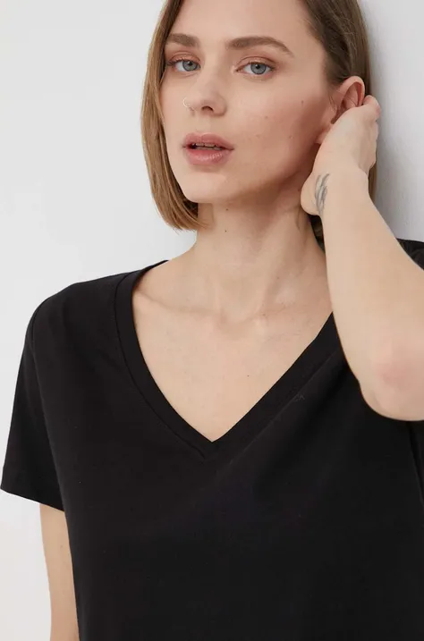 Bavlnené tričko Calvin Klein čierna farba,