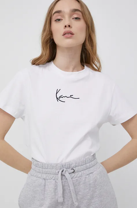 Хлопковая футболка Karl Kani цвет белый