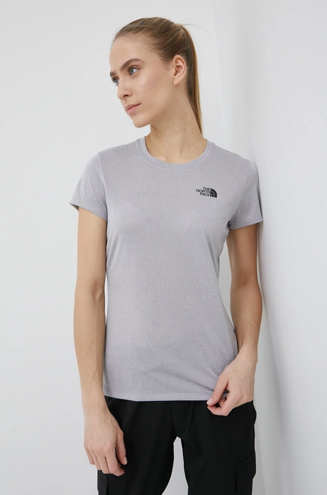 The North Face tricou sport Reaxion culoarea gri