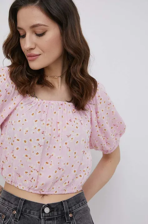 Bluza Billabong za žene, boja: ružičasta, cvjetasti uzorak