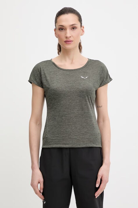 Salewa t-shirt sportowy Puez Melange kolor zielony 00.0000026538