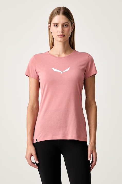 Salewa T-shirt trekkingowy damski Solid Dry różowy 00.0000027019