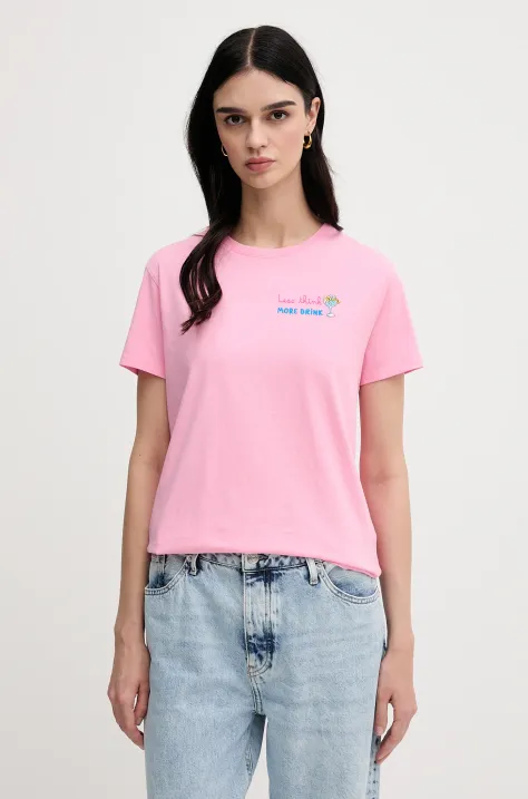 MC2 Saint Barth t-shirt bawełniany damski kolor różowy