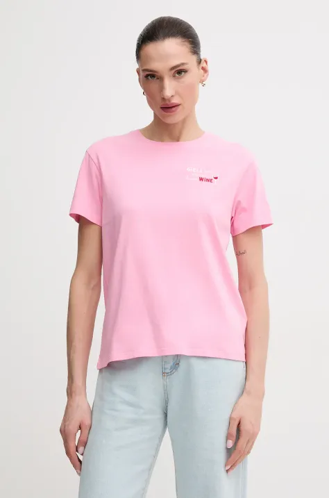 MC2 Saint Barth tricou din bumbac femei, culoarea roz
