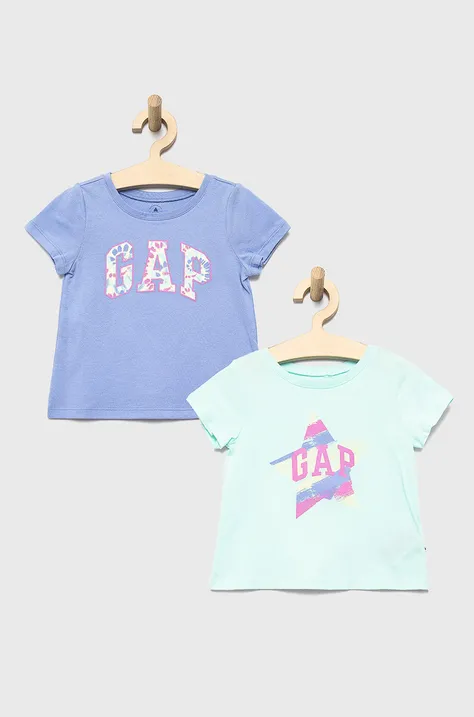 Παιδικό βαμβακερό μπλουζάκι GAP (2-pack)