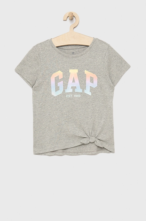 GAP t-shirt bawełniany dziecięcy kolor szary