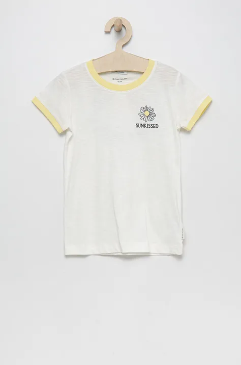 Otroški bombažen t-shirt Tom Tailor bela barva