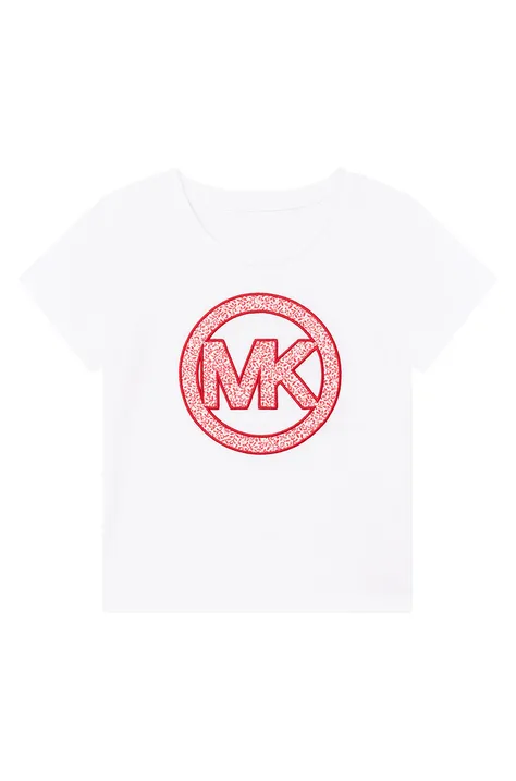 Παιδικό βαμβακερό μπλουζάκι Michael Kors χρώμα: άσπρο