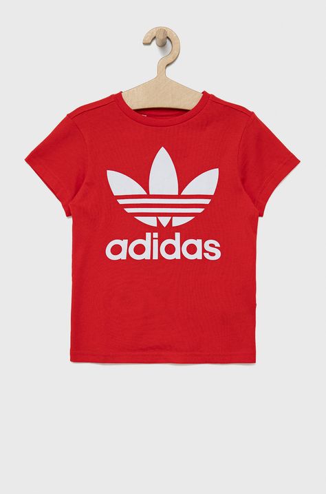Детская хлопковая футболка adidas Originals HC9586
