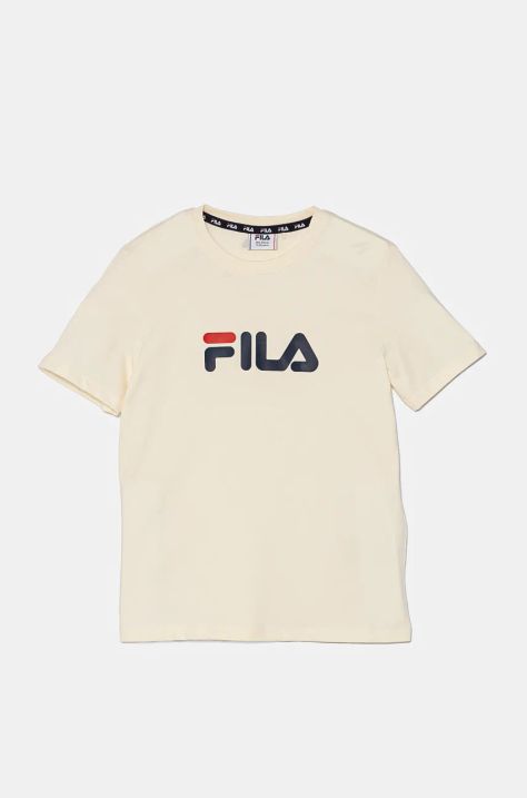 Fila tricou de bumbac pentru copii culoarea bej, cu imprimeu