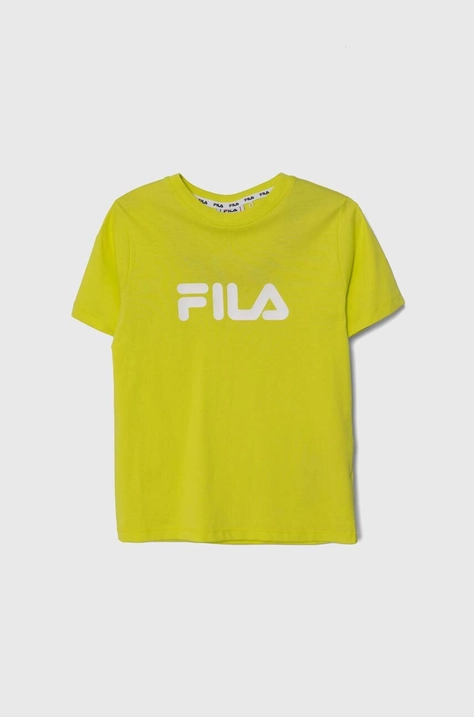 Fila tricou de bumbac pentru copii culoarea alb, cu imprimeu